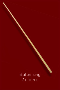 Baton de bois Taï Chi 2m